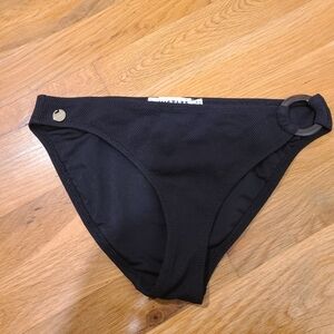 Whistles Black Textured Bikini Bottoms